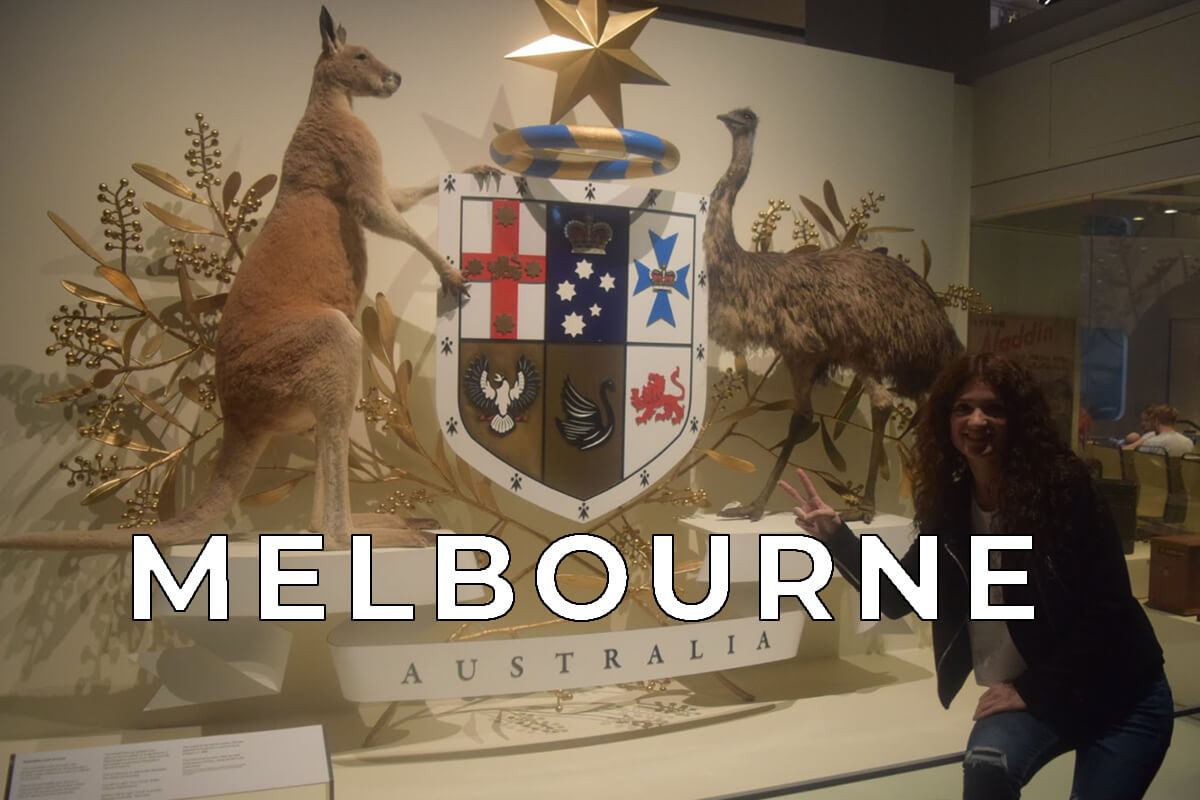 Arrivare a Melbourne-Il simbolo dell'Australia ed io al Museo di Melbourne