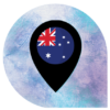 icona Sabryland.com con bandiera dell'Australia al centro