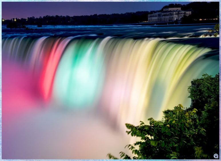 Cascate del Niagara, illuminazioni notturne