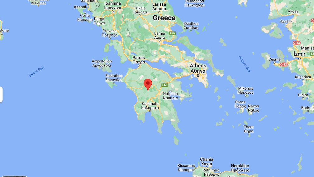Dimitsana - mappa della Grecia