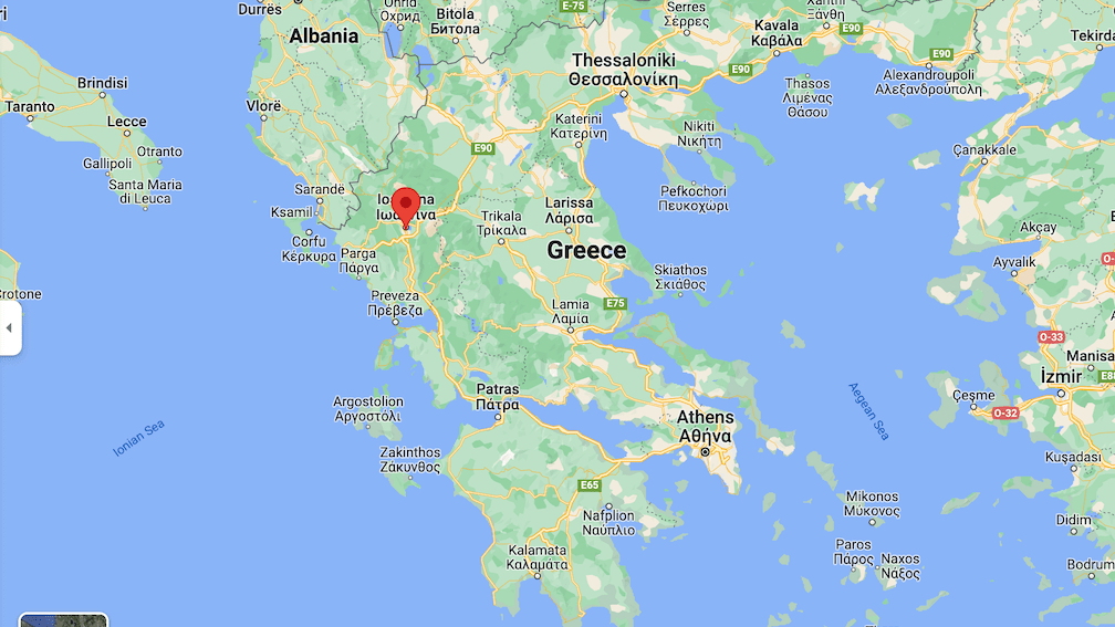 Ioannina - mappa della Grecia