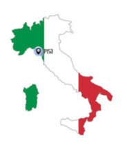 Scoprire Pisa in un giorno, mappa Italia