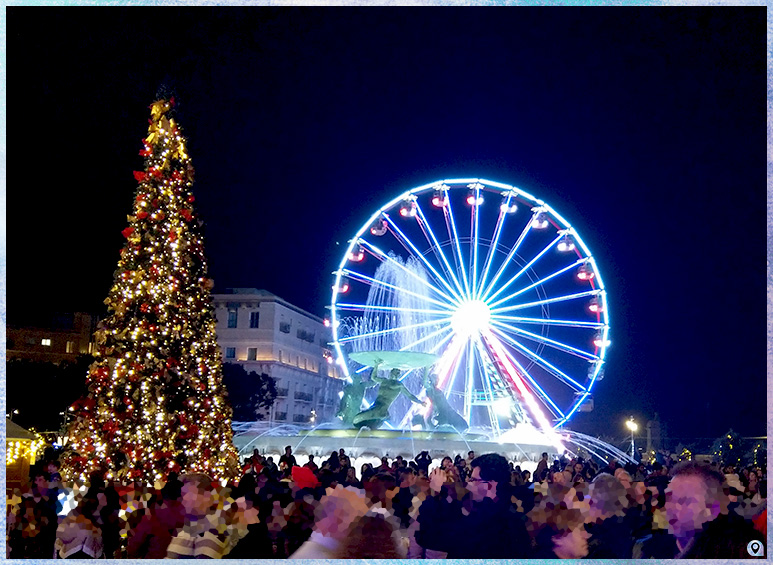 cosa fare a Malta a Natale: Santa's City: ruota panoramica e triton fountain